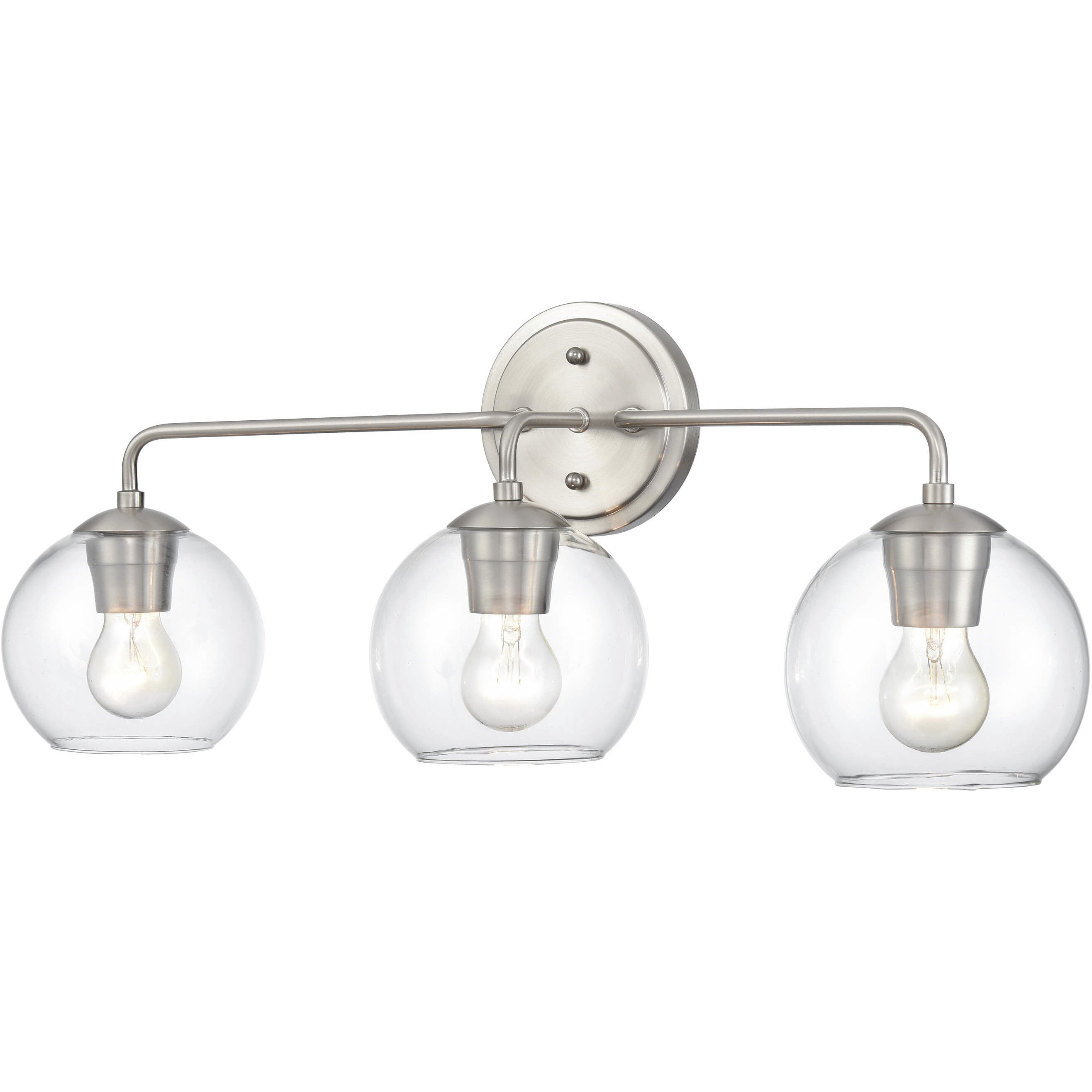 Solmer 3 Light 25.5 inch Brushed Nickel Bathroom Vanity Light Wall Light